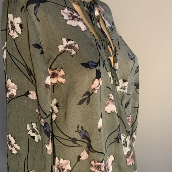 Juniors Top LELA SKY SZ SMALL Green Long Sleeves - Picture 6 of 10